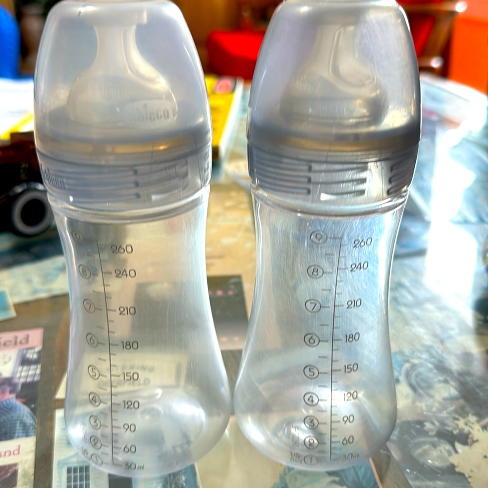 Two Chico bottles, used